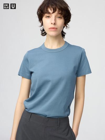 Uniqlo 483456 Женская футболка с круглым вырезом с коротким рукавом Базовый повседневный топ Япония
