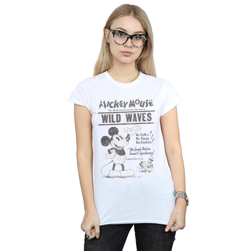 Disney Womens/Ladies Mickey Mouse Making Waves Cotton T-Shirt