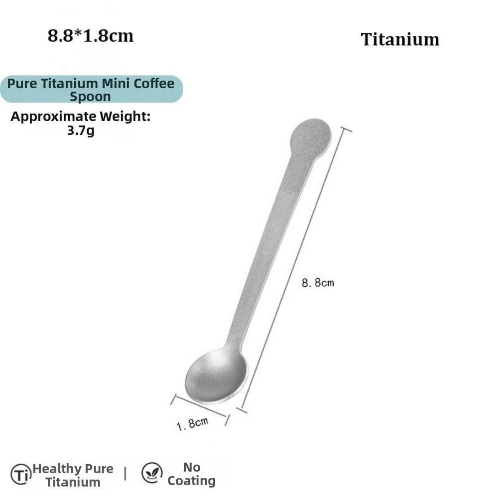 Titanium/ Stainless Steel Coffee Tea Stirring Spoon  Outdoor Kitchen Supplies