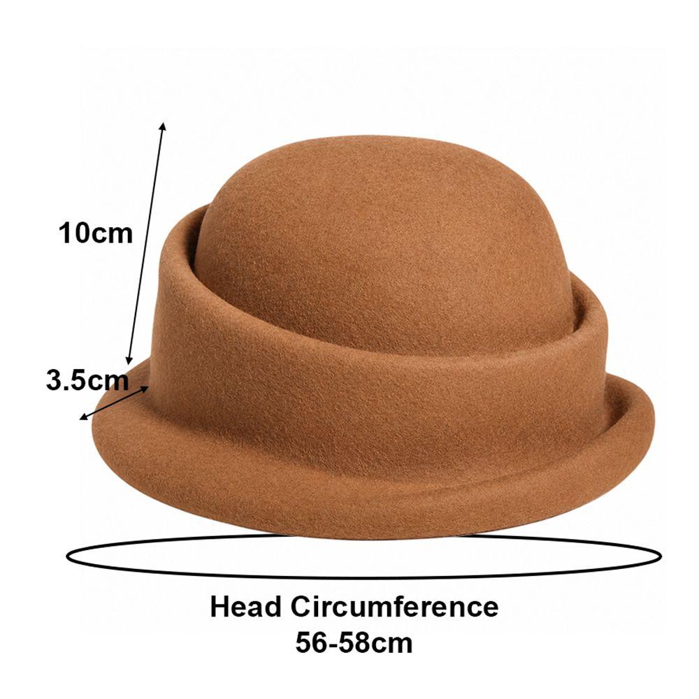 Pure Wool Wool Pillbox Hat Solid Cloche Hat New Bucket Hat Women