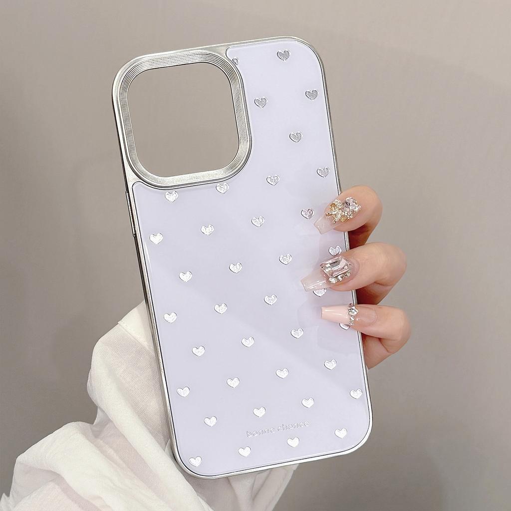 Позолоченный Ins Love Яблоко 16 Чехол для мобильного телефона 17pro Max Подходит для IPhone14 Противоударный 11 Стекло 13 Жесткий чехол