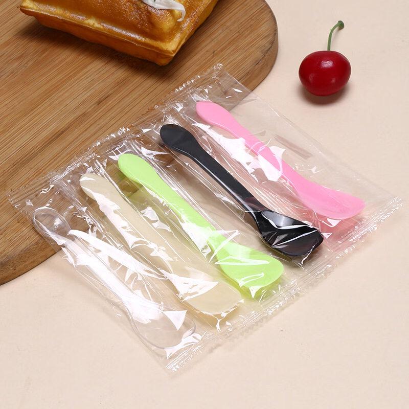ZISIZ Individually Packaged Disposable Small Spoons