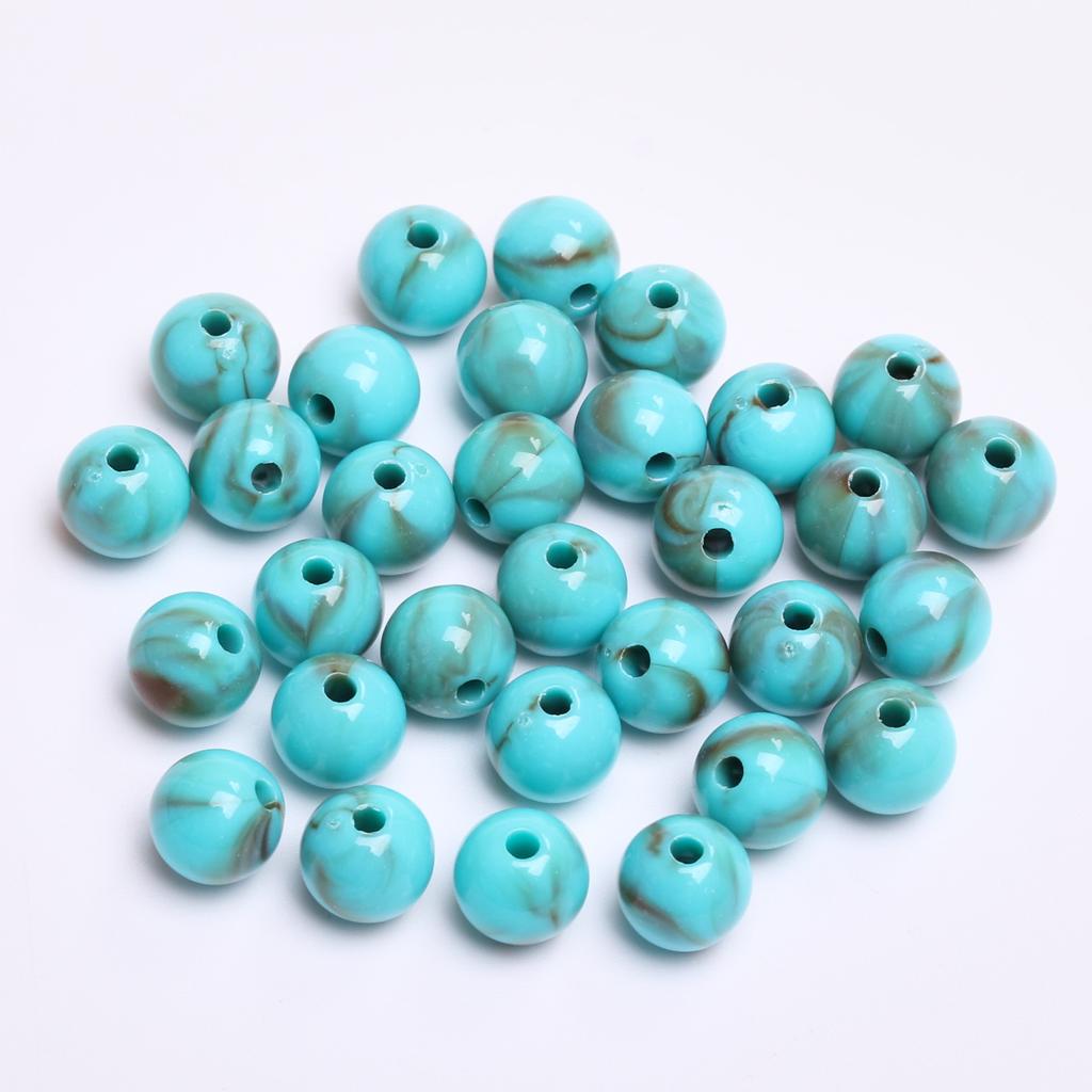 Бусины россыпью, аксессуары для бисероплетения, 8 мм, ручная работа, изготовление ювелирных изделий из смолы, браслет, ожерелье, аксессуары, 30 шт., модный имитационный нефритовый камень, круглый