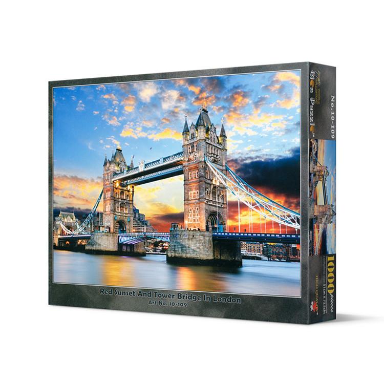 Пазл из 1000 деталей - London Tower Bridge charchanting sunset 2, популярная корейская головоломка