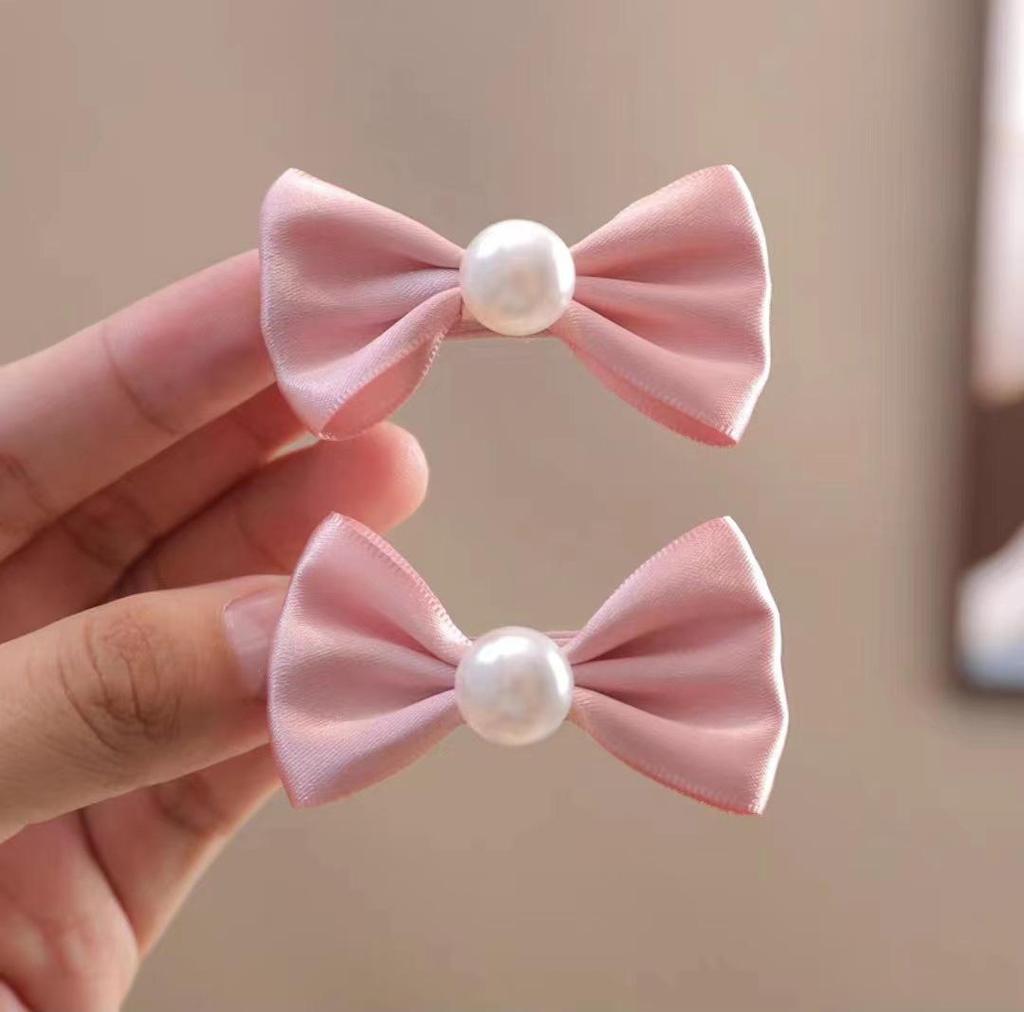 Корейская заколка-бантик из сетчатой пряжи - милые, безопасные аксессуары для волос принцессы для девочек