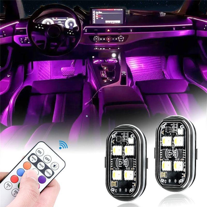 Car Decor Atmosphere Light Anti-Collision LED Warning Light 8 Colors Rechargeable Led Lights