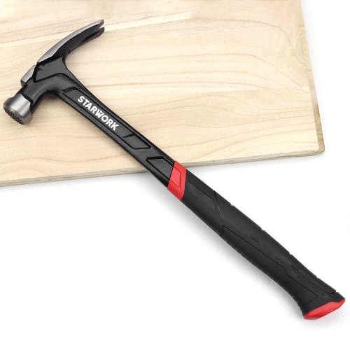 STARWORK TRUE MECHANIC? 22oz One-Piece Nail Puller, Rip Claw Hammer, Ergonomic Handle, Professional Woodworking Hammer