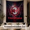 Custom Text Tapestry AC Milan Print Wall Tapestry Indoor Living Room Wall Decor