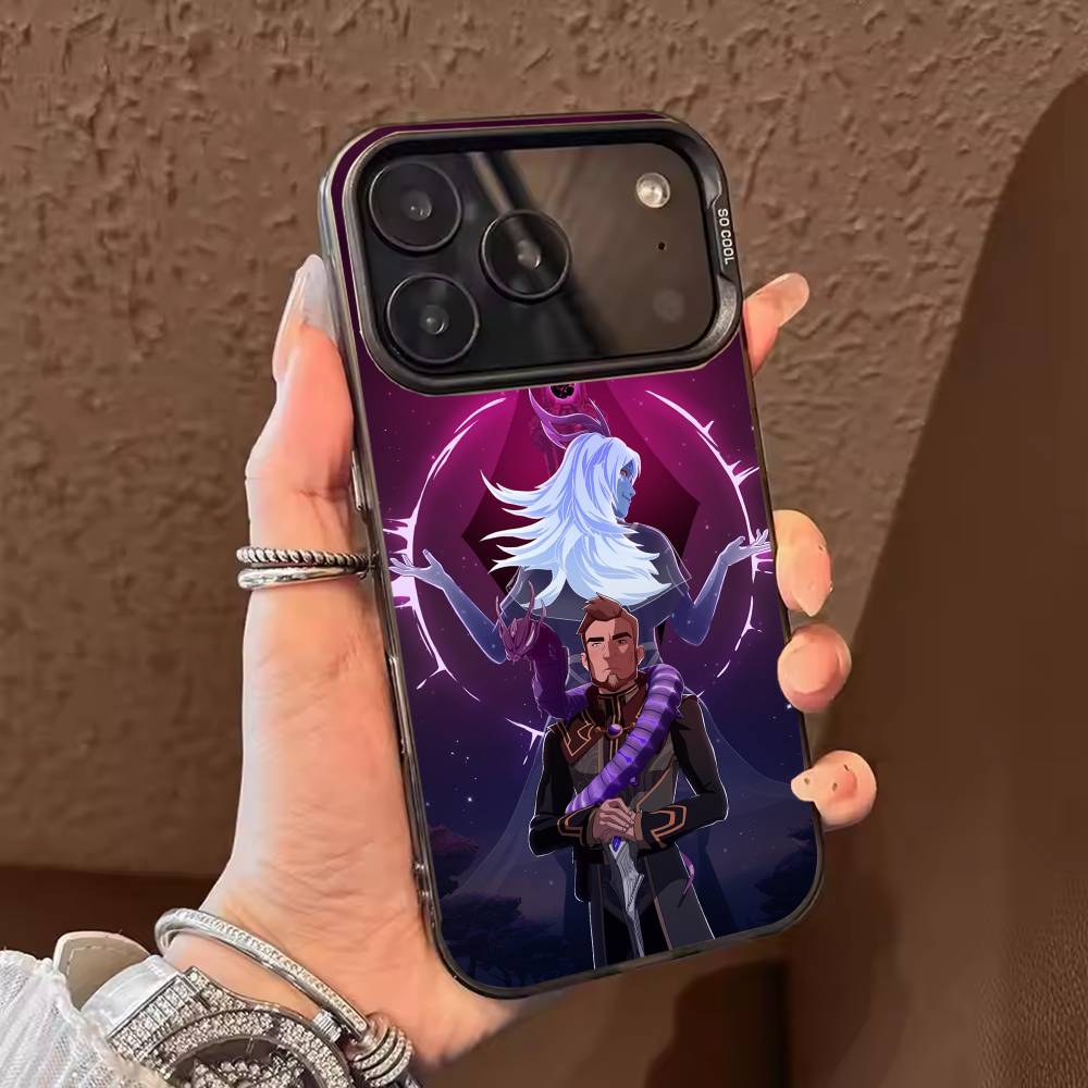 Cartoon The D-dragon P-Prince Phone Case For iPhone 17,16,15,14,13,12,11,Pro Max,Plus Candy Silver Cover