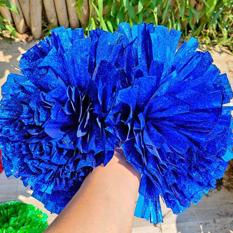 Радужные лазерные помпоны для чирлидинга