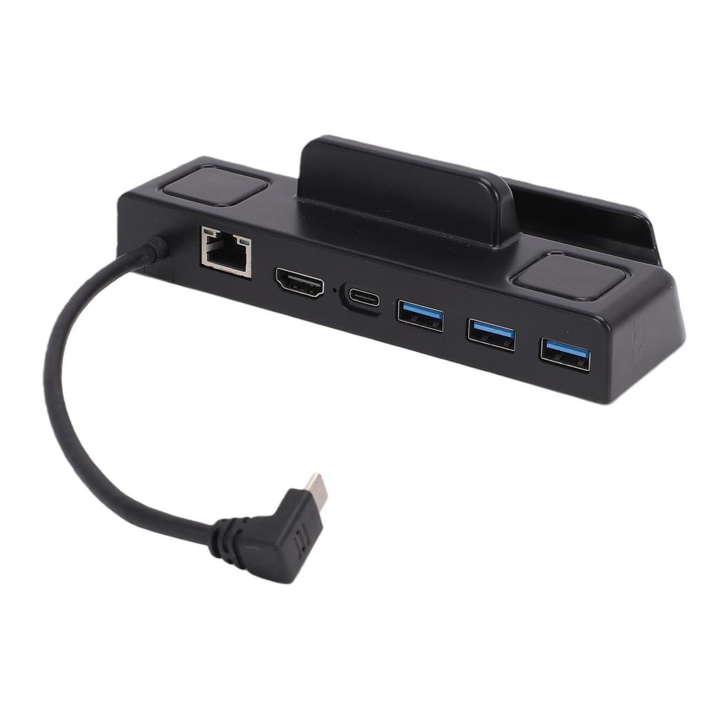 Док-станция для Steam Deck OLED 6-в-1, концентратор Type-C с HDMI 4K 60 Гц, Gigabit Ethernet, 3 порта USB-A