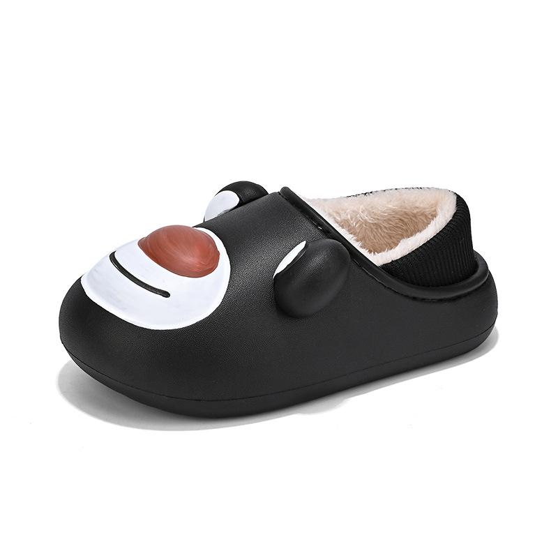 Водонепроницаемые зимние милые плюшевые тапочки с медвежьим мехом для женщин и мужчин, теплые женские тапочки для дома и улицы, удобные хлопковые туфли унисекс