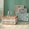 Thickened Portable Picnic Basket Stackable Plastic Storage Box  Fruit Vegetable Storage