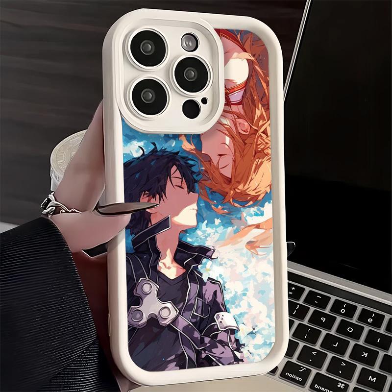 Чехол для телефона Sword Art Online Аниме для iPhone 16 17 Air 16E 15 Pro Max 14 Plus 13 12 Mini Capa Мягкий силиконовый Funda