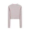 Spring and Autumn Colored Striped Long-Sleeved T-Shirt
