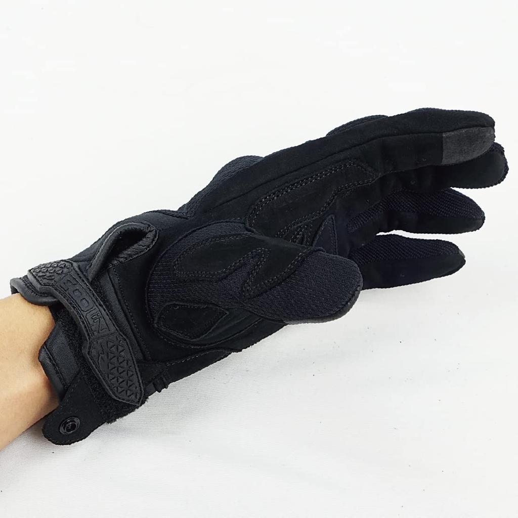 Motorcycle Coolmax Comfort Knuckle WM RR8029BKL2 ROUGH&ROAD Gloves, Black, Size