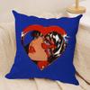 Creative Loving Woman Cushion Cover Soft Plush Fabric Double-Sided Printed Sofa Cushion Cover for All Seasons Home Decor Gift