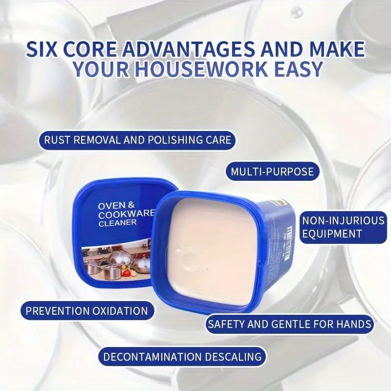 1 шт. кухонный многофункциональный дезактивирующий крем для чистки нержавеющей стали, полировка дна кастрюли, вышивка, удаление ржавчины, моющее средство