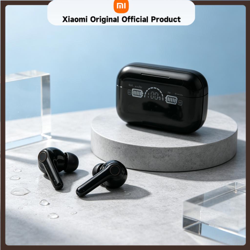 Xiaomi New TWS Bluetooth Headphones 5.3 9D High Fidelity Wireless Headphones Touch IPX7 Waterproof Digital Display Headphones