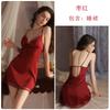 Women's Satin Lace V Neck Padded Cutout Backless Sleep Dress with Robe Lounge Set