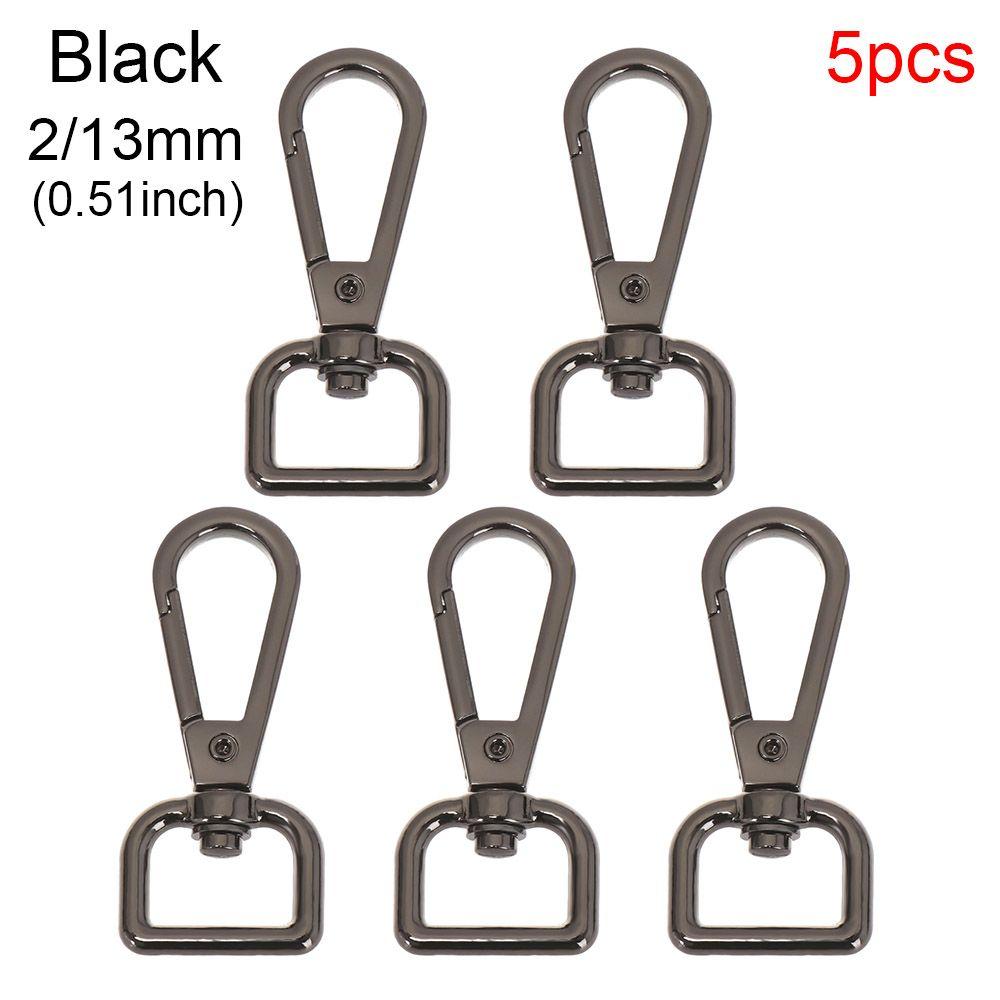 5pcs Hardware DIY KeyChain Split Ring Collar Carabiner Snap Bags Strap Buckles Lobster Clasp Hook