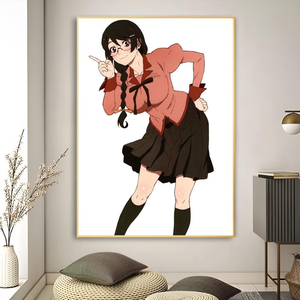 1 шт. Ханекава Цубаса Аниме Кизумоногатари Плакат Плакат Арт Печать Бар Гостиная Мебель Декор