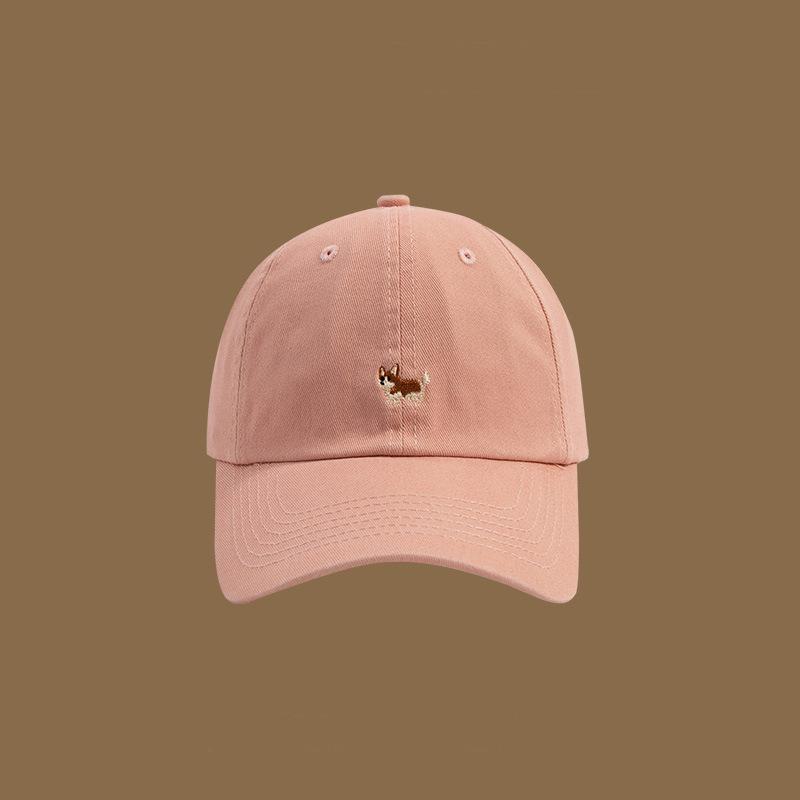 Hat Male Spring and Autumn Cute Puppy Corgi Embroidered Cap Couple Casual Versatile Shade Baseball Cap Female