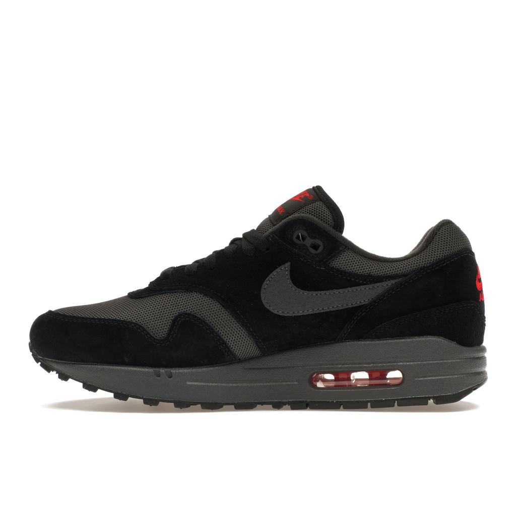 Nike Air Max 1 Black University Red Men Sneakers Anthracite FV6910-001