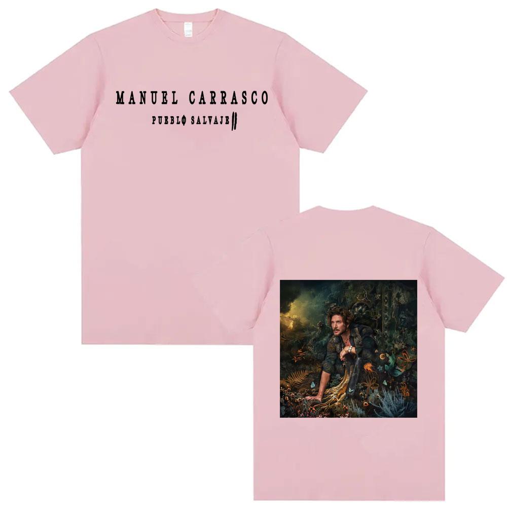 Rapper Unisexuel Carrasco Pueblo Salvaje Tour Graphic T Shirts Unisex Women Oversized Fashion Vintage T Shirt 100 Cotton Tshirt Tops
