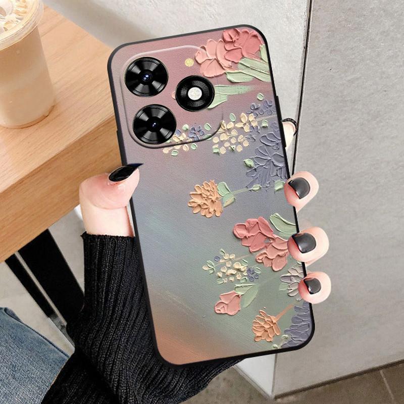 Чехол для Infinix Hot 40 Pro 40i Черный Мягкий Силикон ТПУ Защитный Чехол для Телефона Для Infinix Hot 40i Fundas Оболочка Hot40 Pro Coque