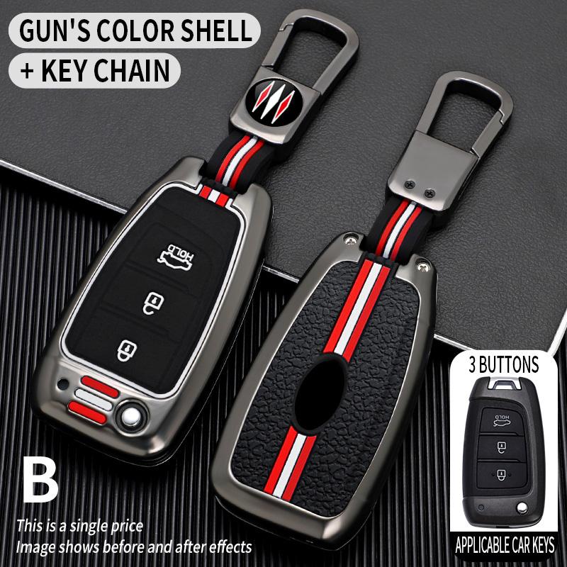 Zinc Alloy Car Key Case For Hyundai I30 Accent Tucson Ix35 Solaris Elantra Kona Celesta Sonata For Hyundai Tucson  Shell