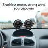 Portable Car Fan Double Head USB Desk Fan Strong Wind 360-Degree Rotation Cooling Air Circulator Dashboard Accessories For SUVs