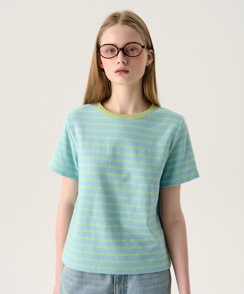 TTUDEMENT Multi Striped T-Shirt Mint
