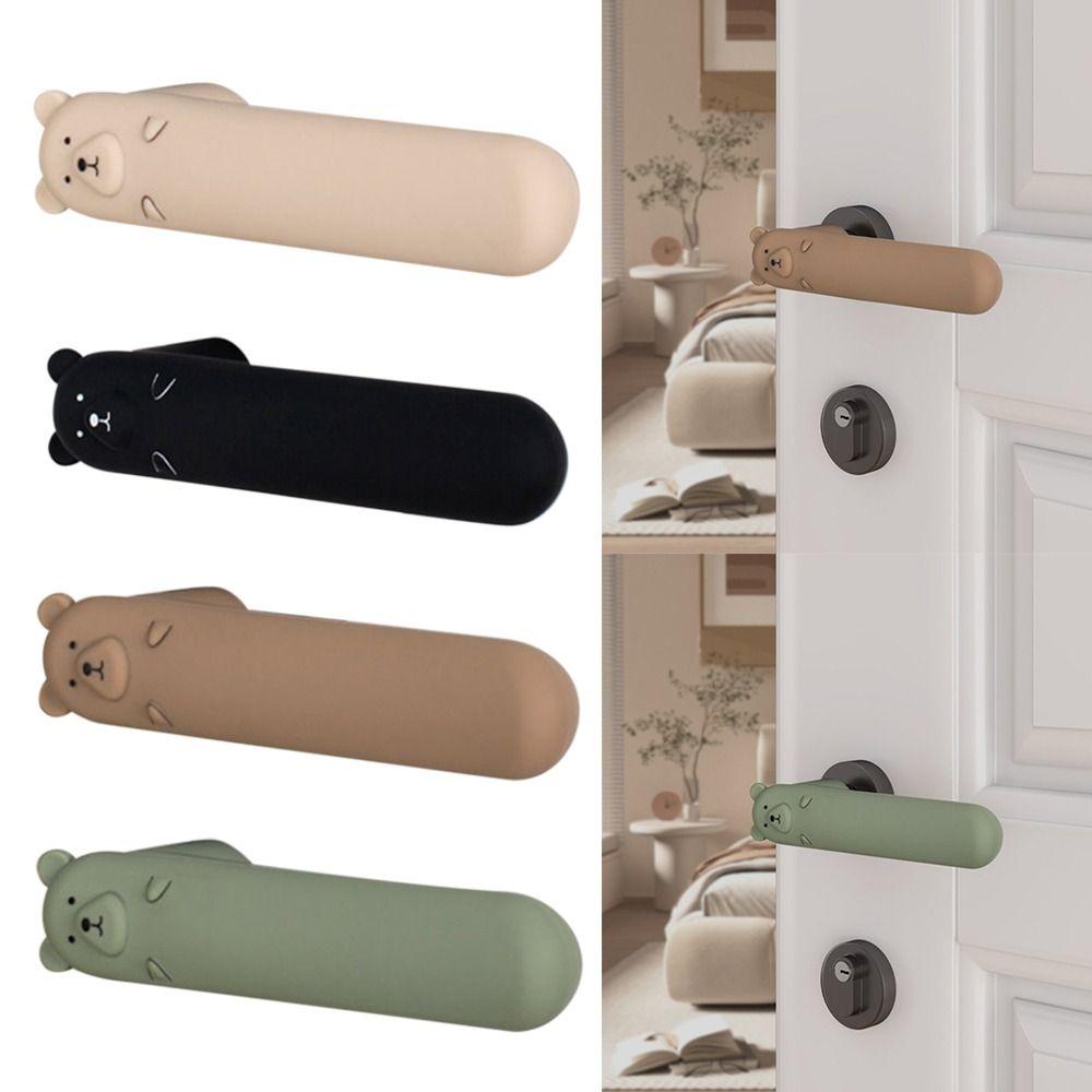 Anti Collision Door Knob Cover Silicone Doorknob Sleeve Cute Door Handle Cover  Home