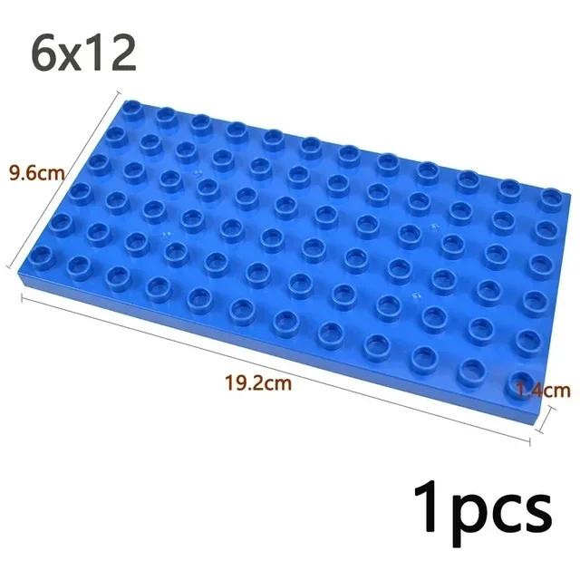 Duploes Big Size Baseplate Multiple Sizes 16x16 8x8 4x4 Bricks Assembly Plates Large Particles Figures Building Blocks Kid Toys