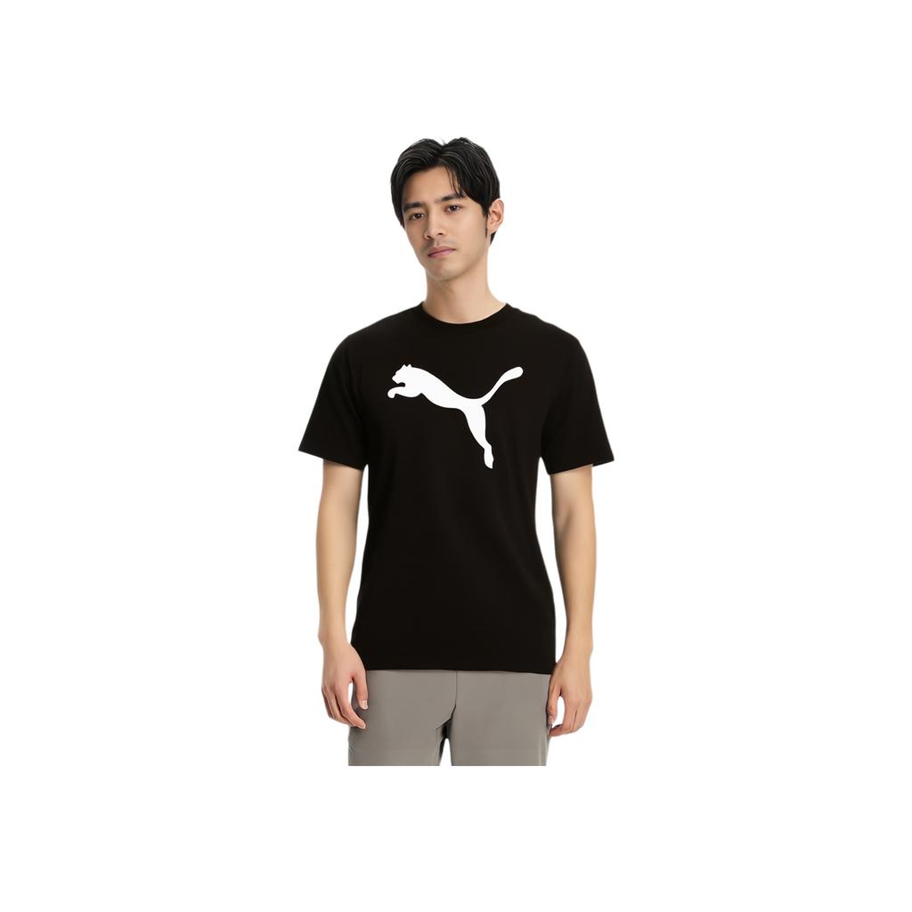 Puma Футболка мужская с коротким рукавом, удобная, прочная, повседневная, с логотипом в стиле колор-блок, черная, 690410-01