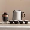 High-End Portable Anti-Scald Travel Tea Set with Glass Teapot