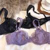 Женские ультратонкие кружевные бюстгальтеры Дышащий пуш-ап бюстгальтер Сексуальное французское романтичное красивое нижнее белье Сладкая отделка бантом Женские бюстгальтеры