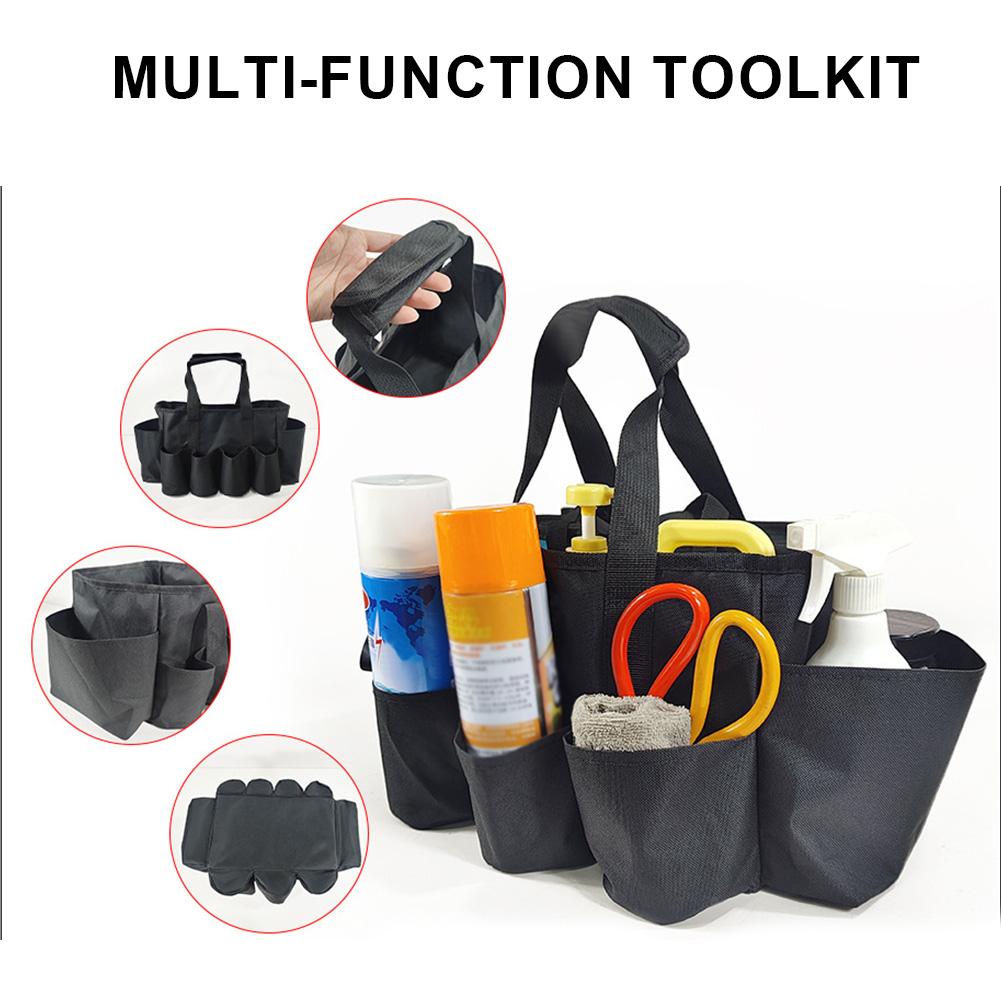 Сумка для садовых инструментов с несколькими карманами, ткань Оксфорд, многоцелевая сумка для инструментов с ручкой, пляжная сумка для ванной комнаты, общежития, пляжа, кемпинга