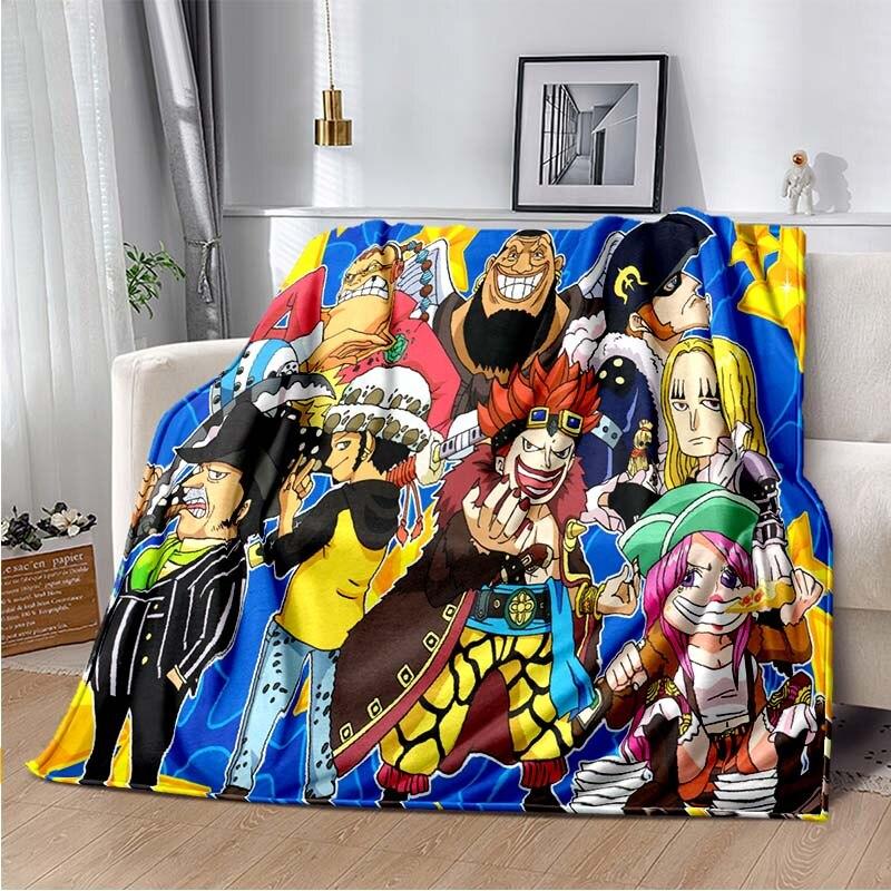 Anime One Piece 3D Printed Art Fleece Blanket for Beds Hiking Picnic Thick Quilt Fashionable Bedspread Fleece Throw Blanket