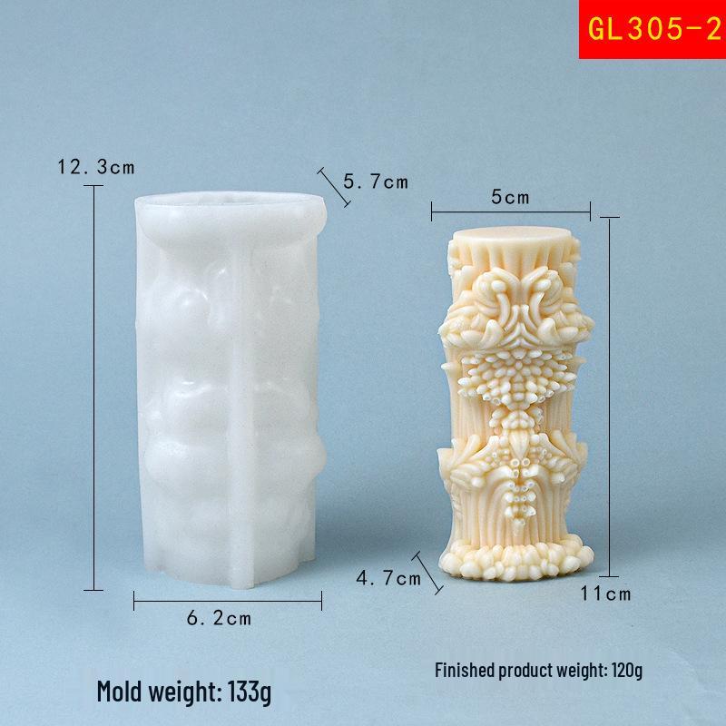 Европейские силиконовые формы с несколькими цилиндрами для ароматических свечей, столбиков, подарочных украшений и диффузорных камней