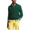 Polo Ralph Lauren Ss23 Однотонный мужской свитер с вышитым логотипом и полумолнией, зеленый 710777743-013