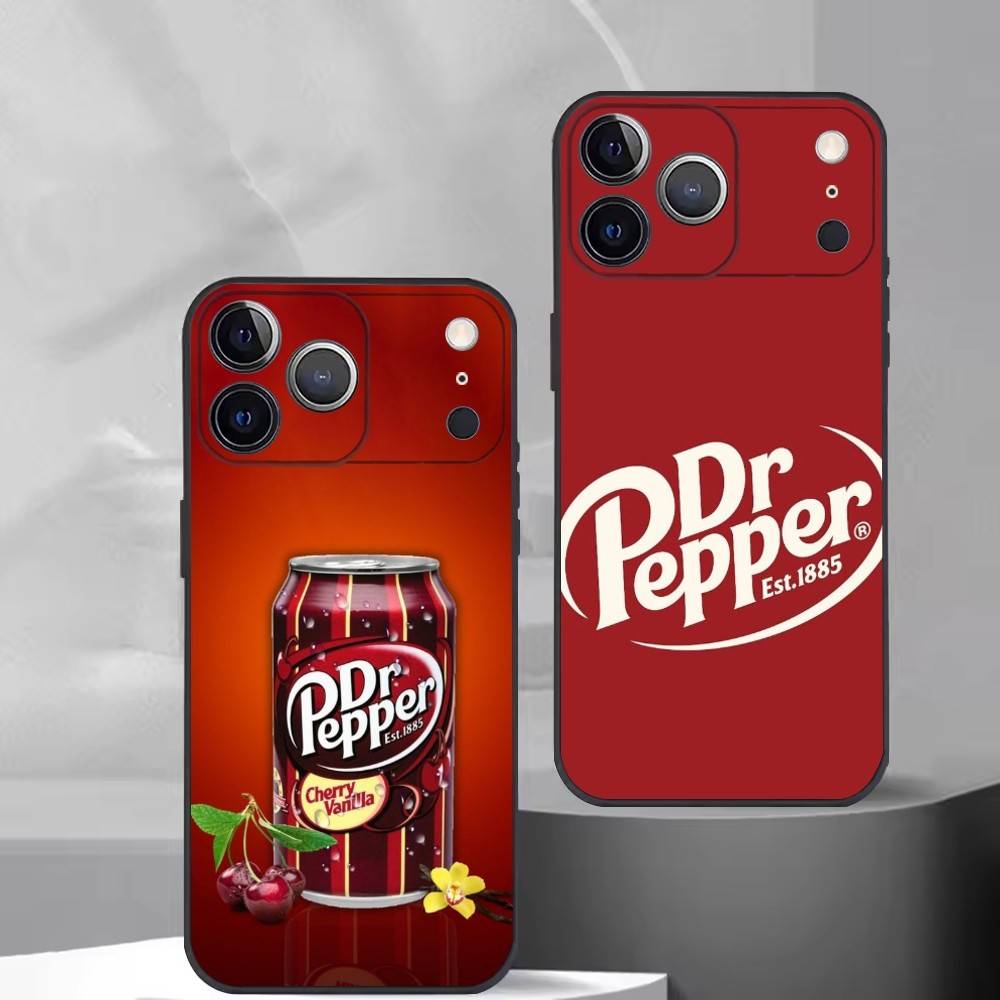 Чехол для телефона Dr Pepper C-Cherry для iPhone 17,16,15,14,13,12,11 Plus,Pro Max,XS,Мягкий силиконовый черный чехол