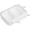 OSK Feel Easy Tight Box, Freezer-Safe Lunch Box with Dividers, White, 650ml, Made in Japan, Dishwasher and Microwave Safe, Two-Point Locking, with Gas