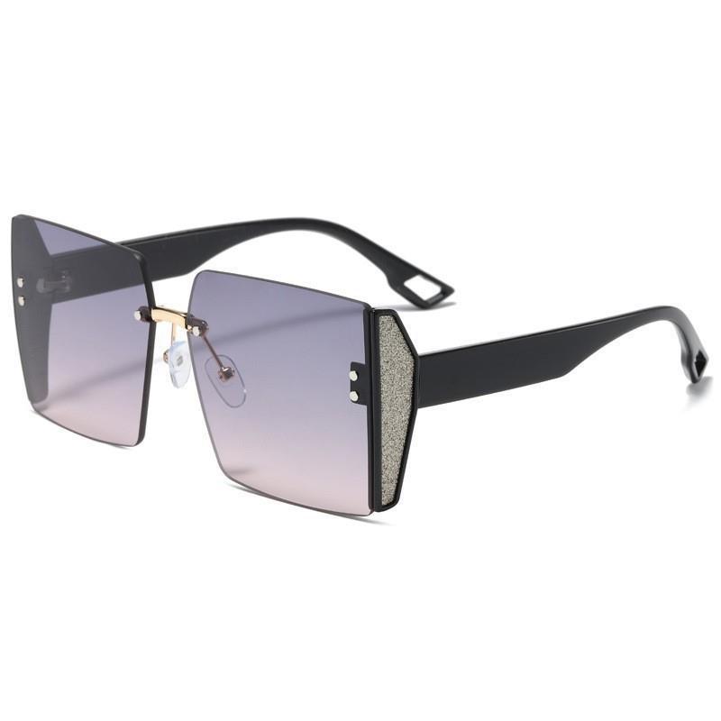 Elmer Alma Personality Солнцезащитные очки без оправы Солнцезащитные очки женские узкие очки с большим лицом