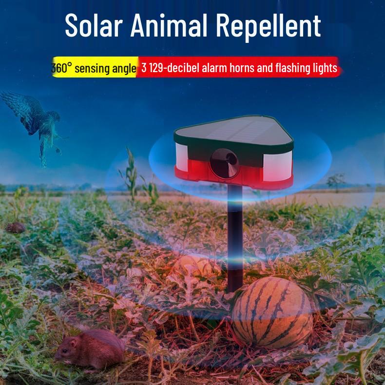Solar Ultrasonic Animal Repeller: Birds, Mice, Dogs, and Wild Boars