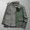 Winter Fur Collar Cotton Coat Men's Velvet Thickened Corduroy Young and Middle-aged Cotton Coat Warm Coat Lapel Jacket