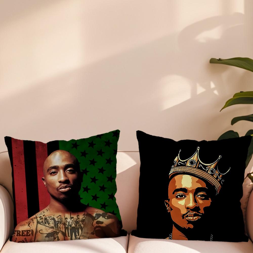 Америка Рэпер 2PAC Тупак Шакур Наволочка Диван Гостиная Спальня Изголовье Спинка Подушка Квадратная Подушка Время Сна
