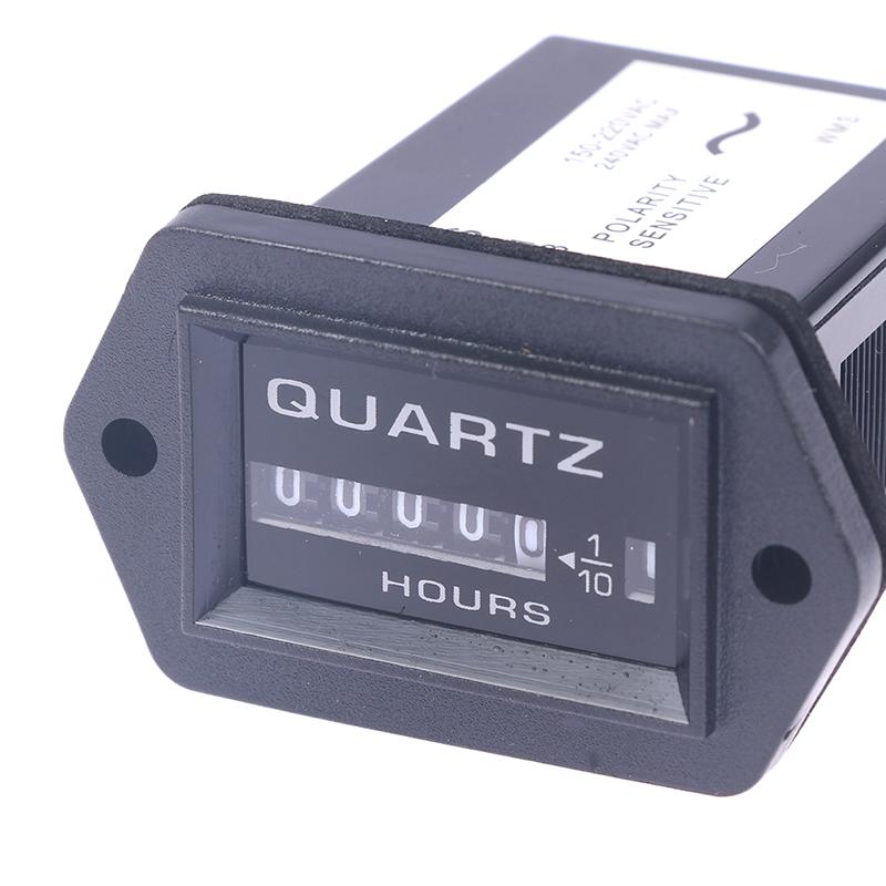 1Pc 6 Digits 220V Ac Hour Meter,Complete Sealed Quartz Timer Counter 12V-36V Dc