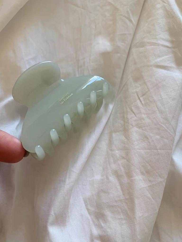 Французская золотая этикетка Jelly Solid Color Medium Hair Clip - Acetic Acid Half-Claw Shark Clip